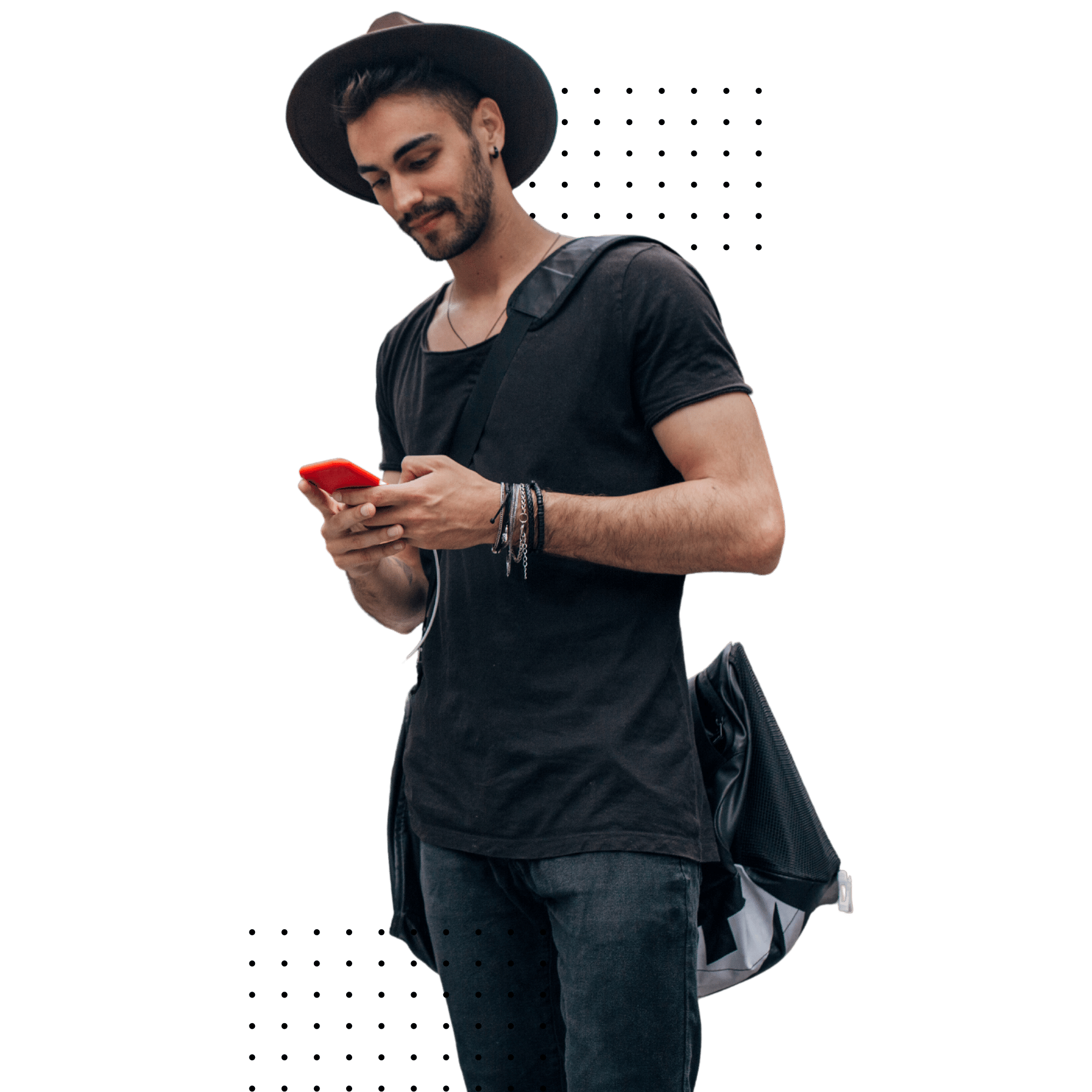 Man with mobile phone